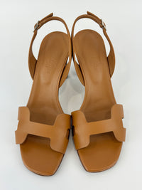 Eternite 80 Veau Naturale Slingback Sandals Size 36