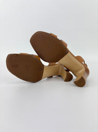 Eternite 80 Veau Naturale Slingback Sandals Size 36
