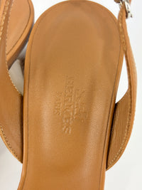 Eternite 80 Veau Naturale Slingback Sandals Size 36