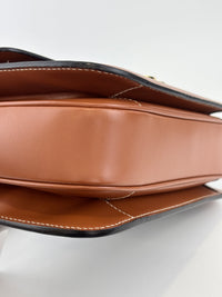 Medium Triomphe Canvas Calfskin Tan Bag