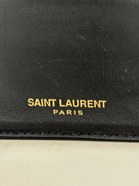 Black Croc Embossed Leather Bifold Wallet