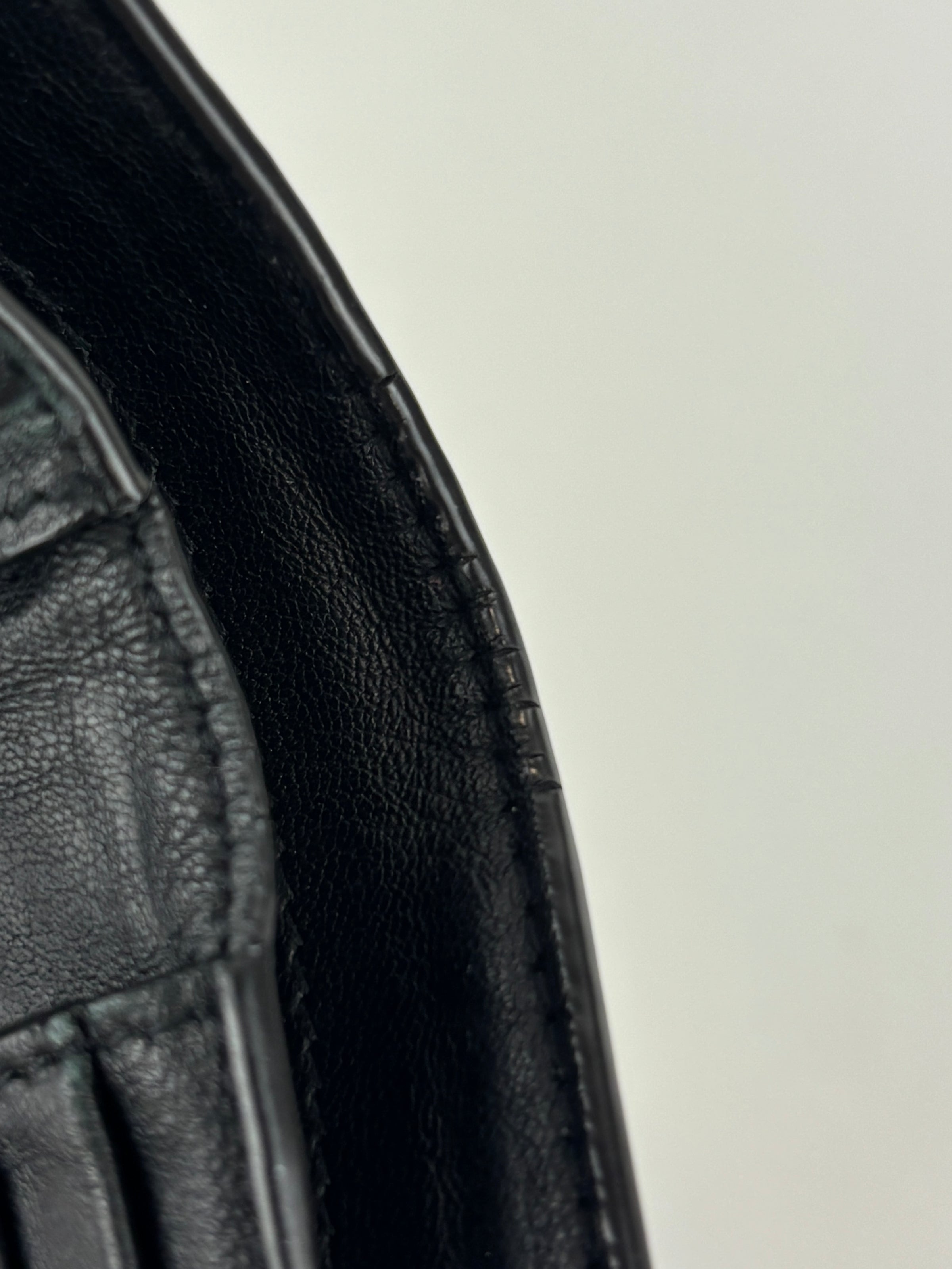 Black Croc Embossed Leather Bifold Wallet