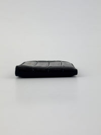 Black Croc Embossed Leather Bifold Card Holder