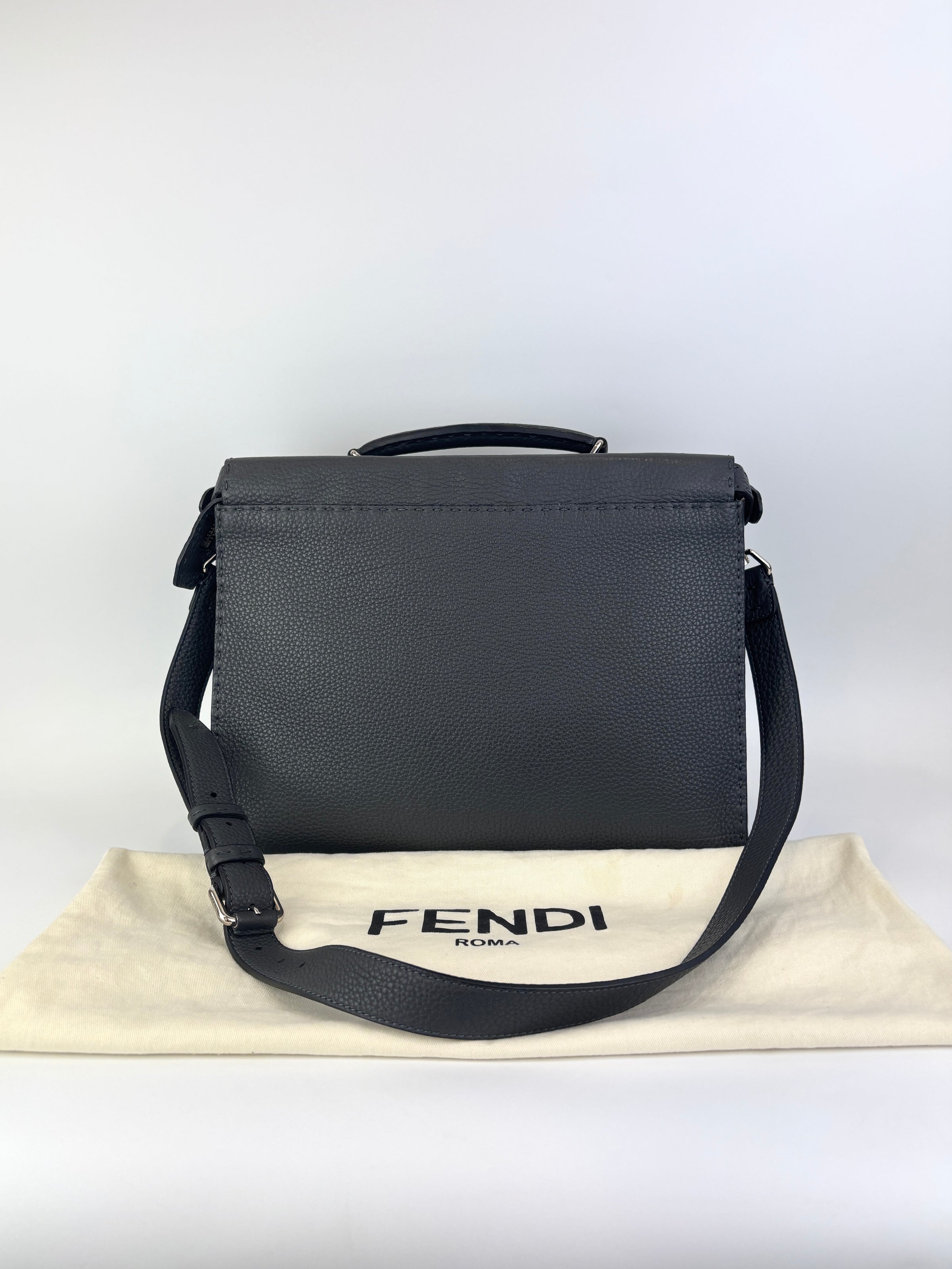 7VA406 Selleria Peekaboo 2way Business Bag in Grey