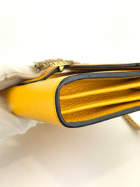 521550 Mustard Yellow Garden Series Bat Dionysus Wallet on Chain - Glampot