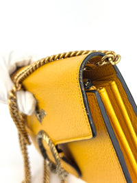 521550 Mustard Yellow Garden Series Bat Dionysus Wallet on Chain - Glampot