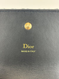 Dior Promenade Glycine Wallet Blue Dior Oblique Jacquard