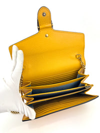 521550 Mustard Yellow Garden Series Bat Dionysus Wallet on Chain - Glampot
