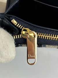 Dior Promenade Glycine Wallet Blue Dior Oblique Jacquard