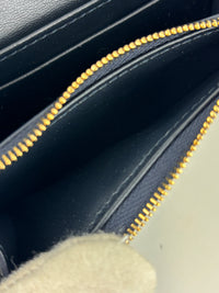 Dior Promenade Glycine Wallet Blue Dior Oblique Jacquard
