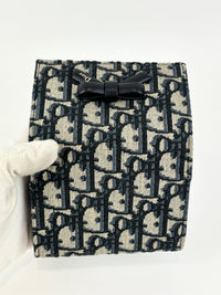 Dior Promenade Glycine Wallet Blue Dior Oblique Jacquard