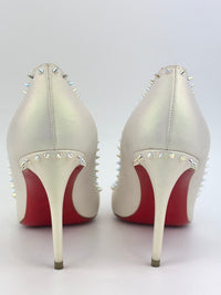 Anjalina 85 Pumps in Snow/ Clear Studs Size 39