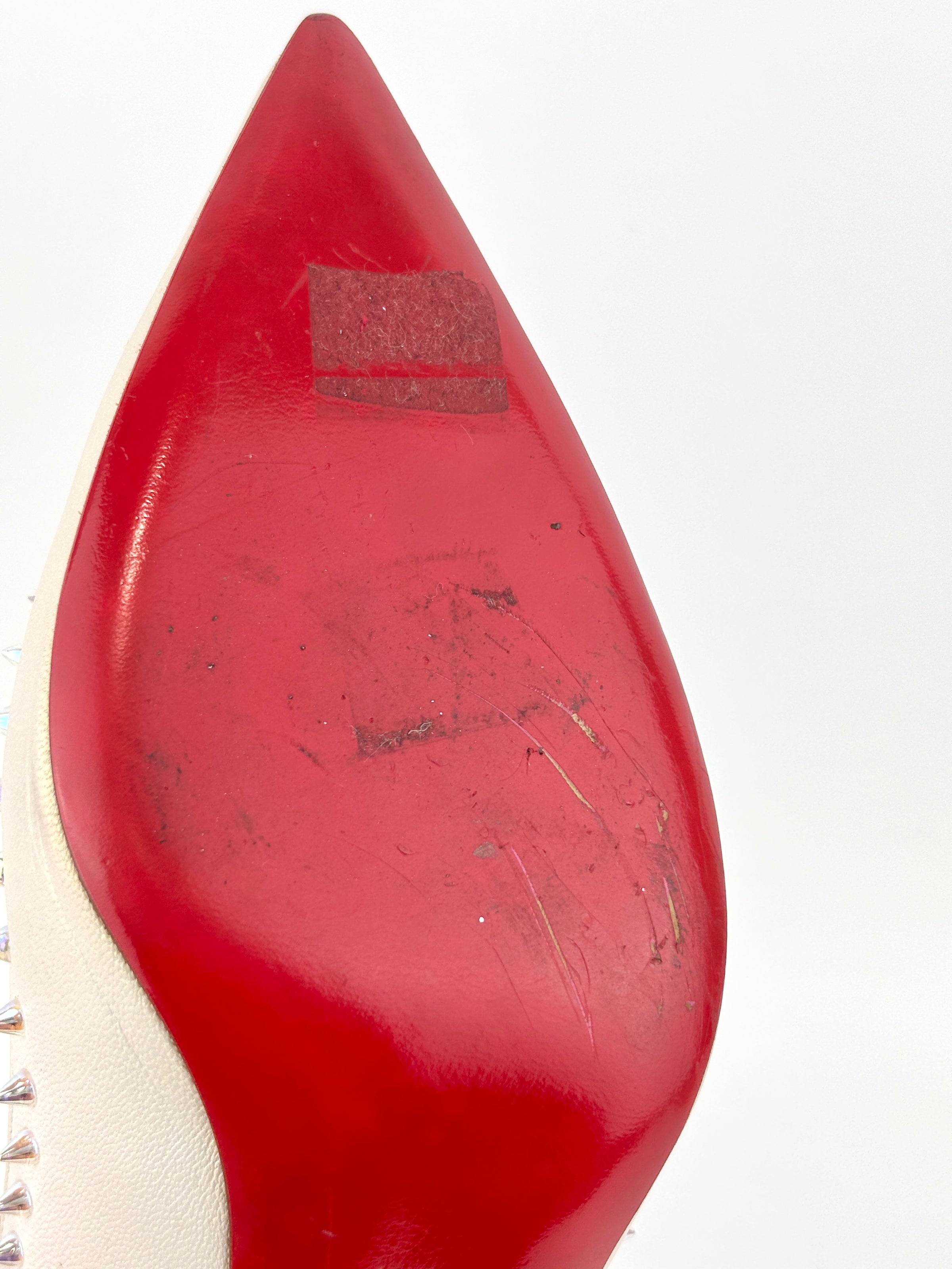 Anjalina 85 Pumps in Snow/ Clear Studs Size 39