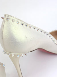 Anjalina 85 Pumps in Snow/ Clear Studs Size 39