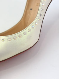 Anjalina 85 Pumps in Snow/ Clear Studs Size 39