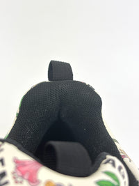 x Balenciaga Cream Floral Print Leather The Hacker Project Triple S Sneakers