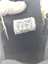 x Balenciaga Cream Floral Print Leather The Hacker Project Triple S Sneakers