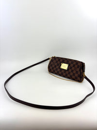 Eva Clutch Damier Ebene Canvas