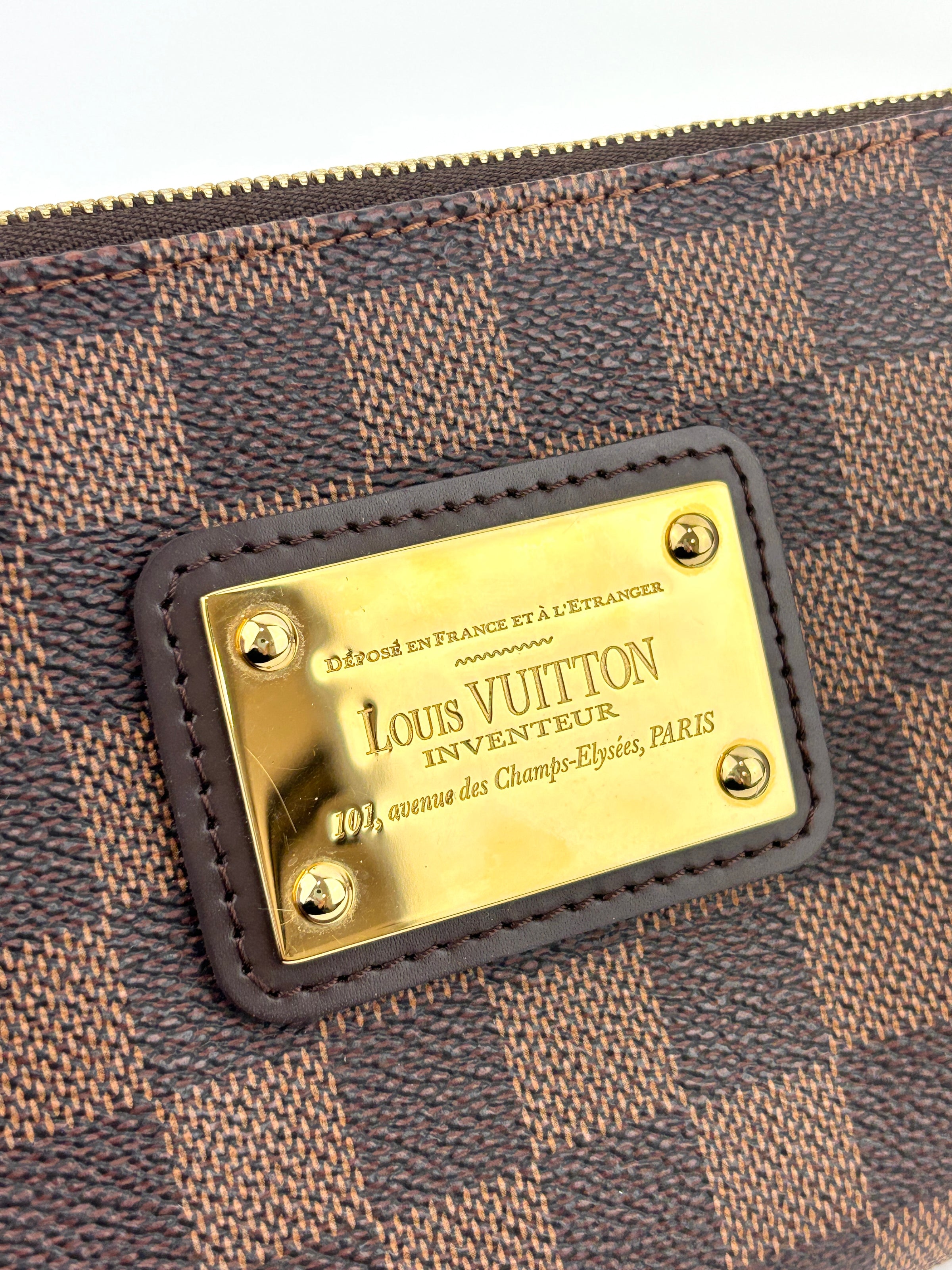 Eva Clutch Damier Ebene Canvas