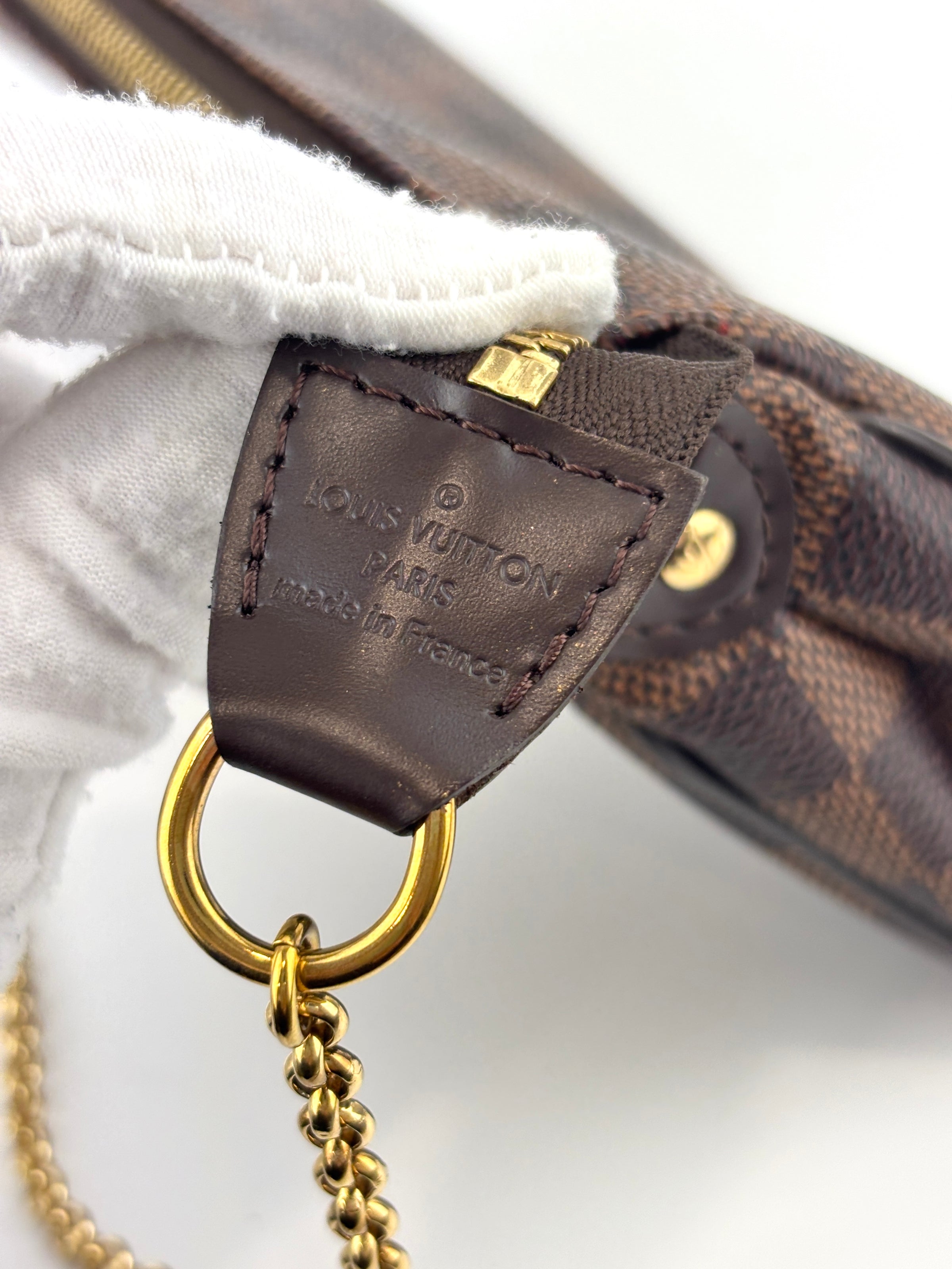 Eva Clutch Damier Ebene Canvas