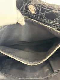 Large Patent Cannage Lady Dior Soft Shopping Tote Black SHW