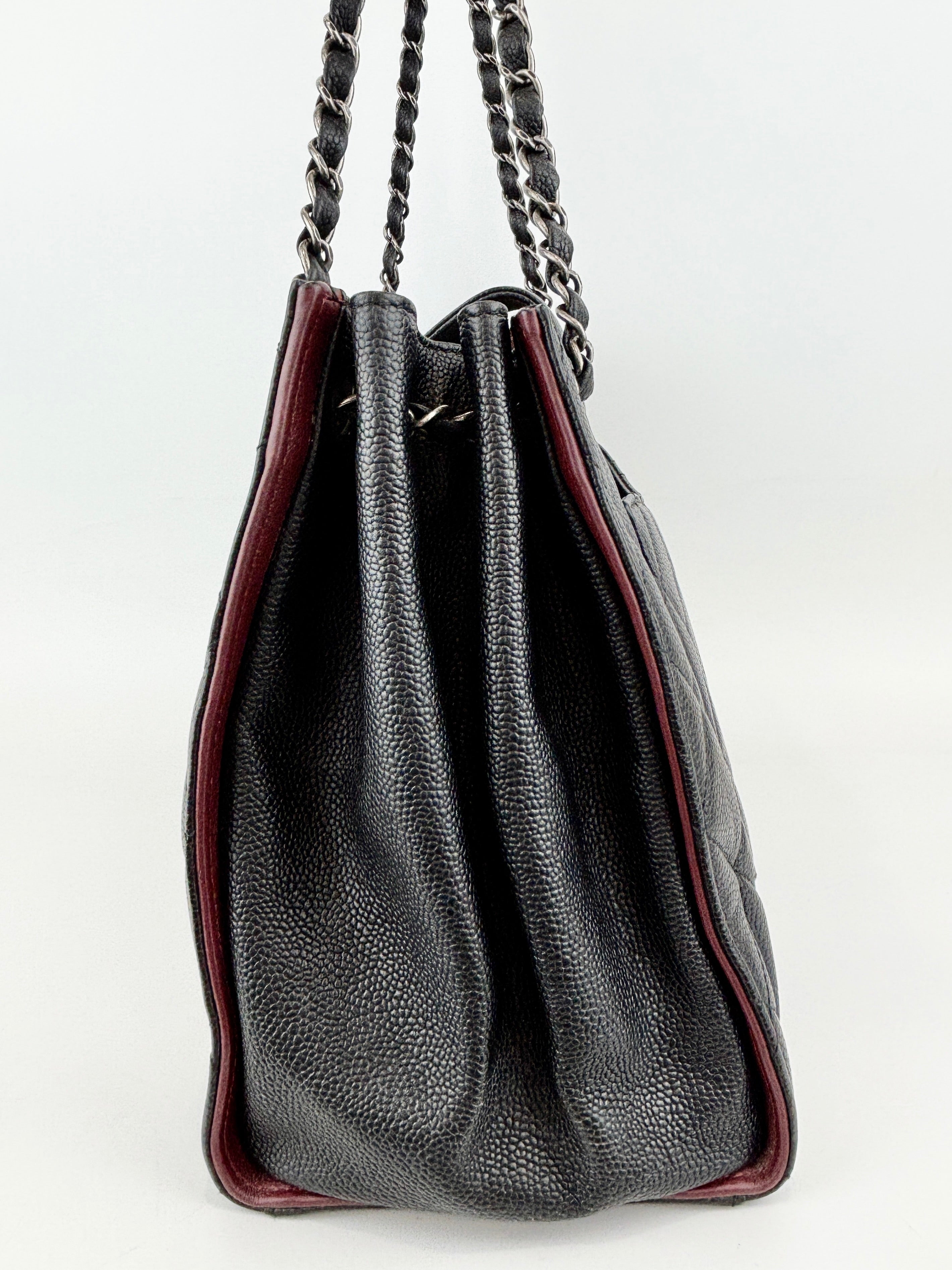 Chanel Paris Salzburg CC Accordion Tote Black Caviar RHW – Glampot