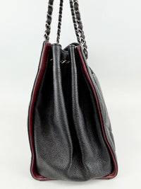 Chanel Paris Salzburg Large CC Accordion Shopping Tote in Black Caviar RHW