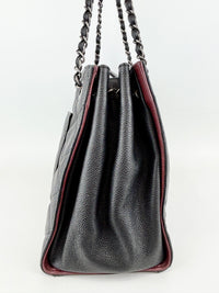 Chanel Paris Salzburg Large CC Accordion Shopping Tote in Black Caviar RHW