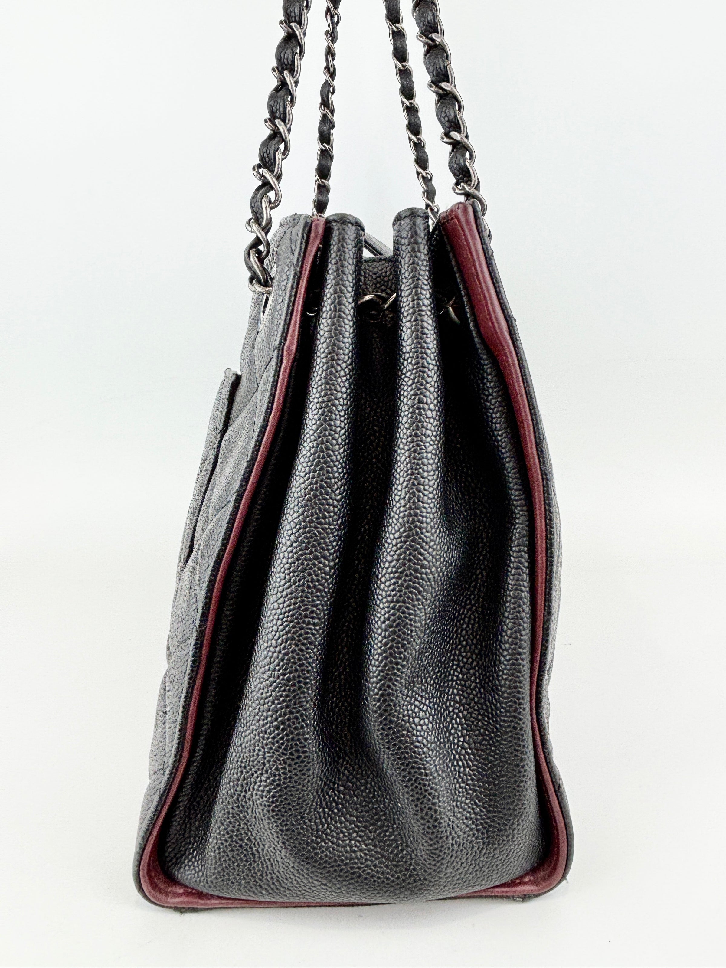 Chanel Paris Salzburg Large CC Accordion Shopping Tote in Black Caviar RHW