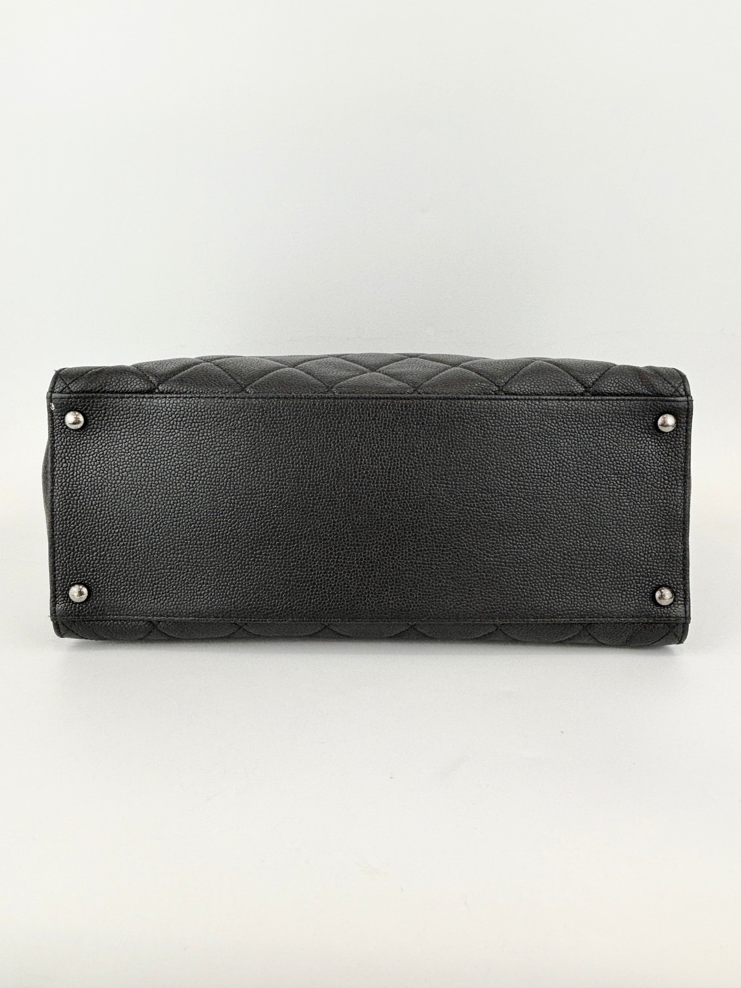Chanel Paris Salzburg Large CC Accordion Shopping Tote in Black Caviar RHW