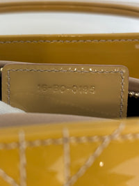 Dior Medium Lady Dior Patent Yellow GHW