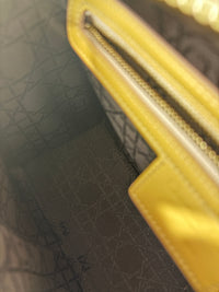 Dior Medium Lady Dior Patent Yellow GHW