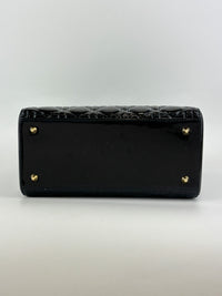 Dior Medium Lady Dior Patent Black GHW