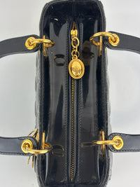 Dior Medium Lady Dior Patent Black GHW