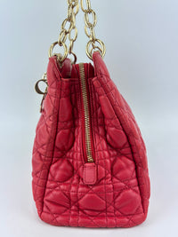 Dior Small Soft Shopping Tote Bag Red GHW