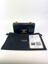 Chain Shoulder Bag Claude In Shiny Calfskin Black