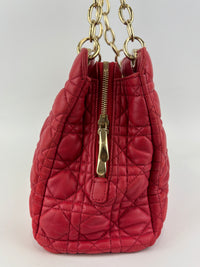Dior Small Soft Shopping Tote Bag Red GHW