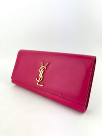 326079 Dark Pink Smooth Calfskin Cassandre Clutch Bag GHW