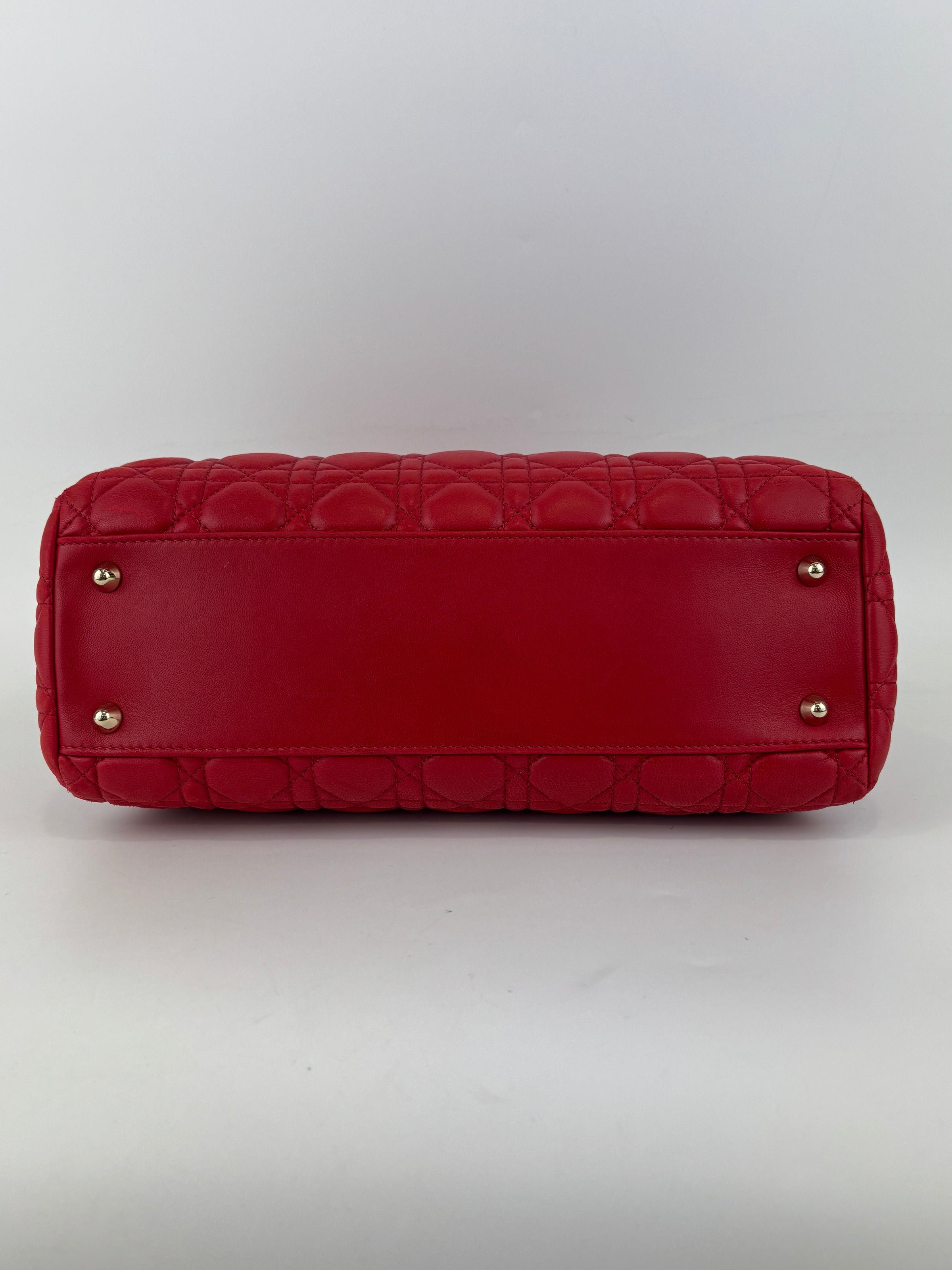 Dior Small Soft Shopping Tote Bag Red GHW