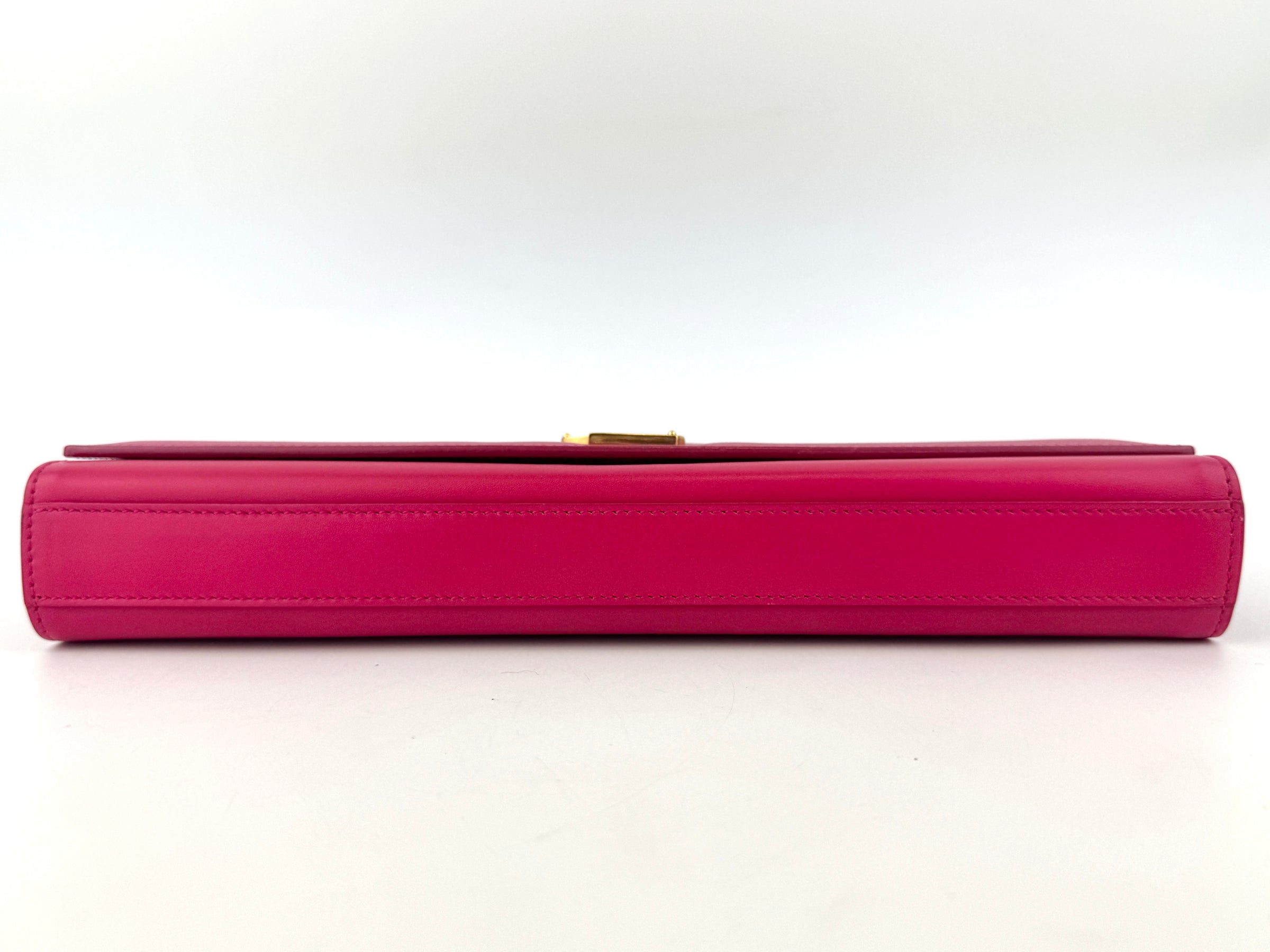 326079 Dark Pink Smooth Calfskin Cassandre Clutch Bag GHW
