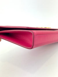 326079 Dark Pink Smooth Calfskin Cassandre Clutch Bag GHW