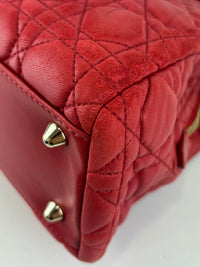 Dior Small Soft Shopping Tote Bag Red GHW