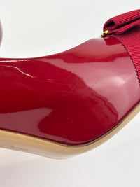 Vara Bow Pimpa in Rosso Patent Calfskin Size 8 - Glampot