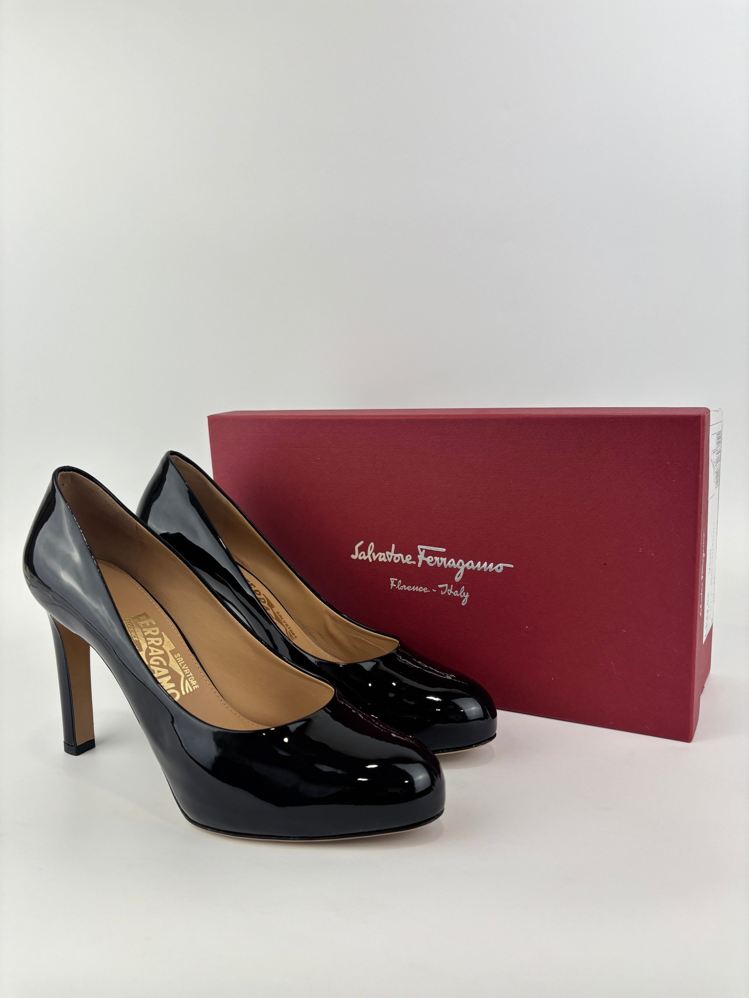 Leo 85 in Nero Patent Calfskin Size 7.5 - Glampot