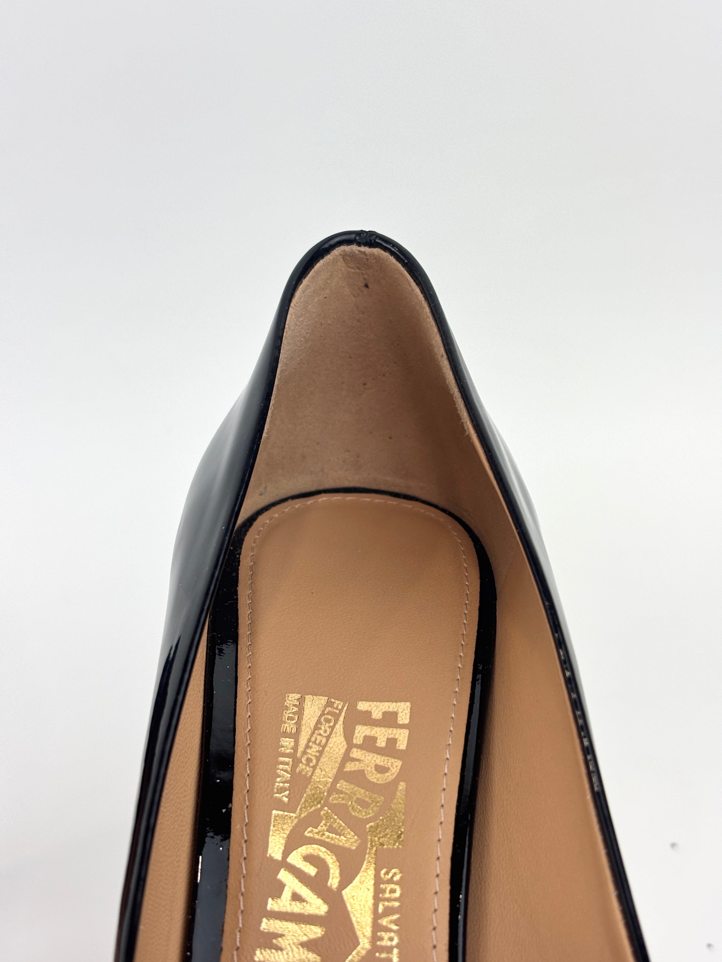 Leo 85 in Nero Patent Calfskin Size 7.5 - Glampot