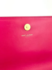 326079 Dark Pink Smooth Calfskin Cassandre Clutch Bag GHW