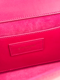 326079 Dark Pink Smooth Calfskin Cassandre Clutch Bag GHW