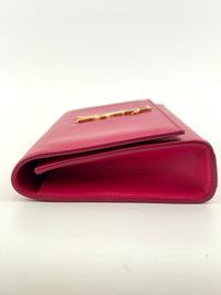 326079 Dark Pink Smooth Calfskin Cassandre Clutch Bag GHW