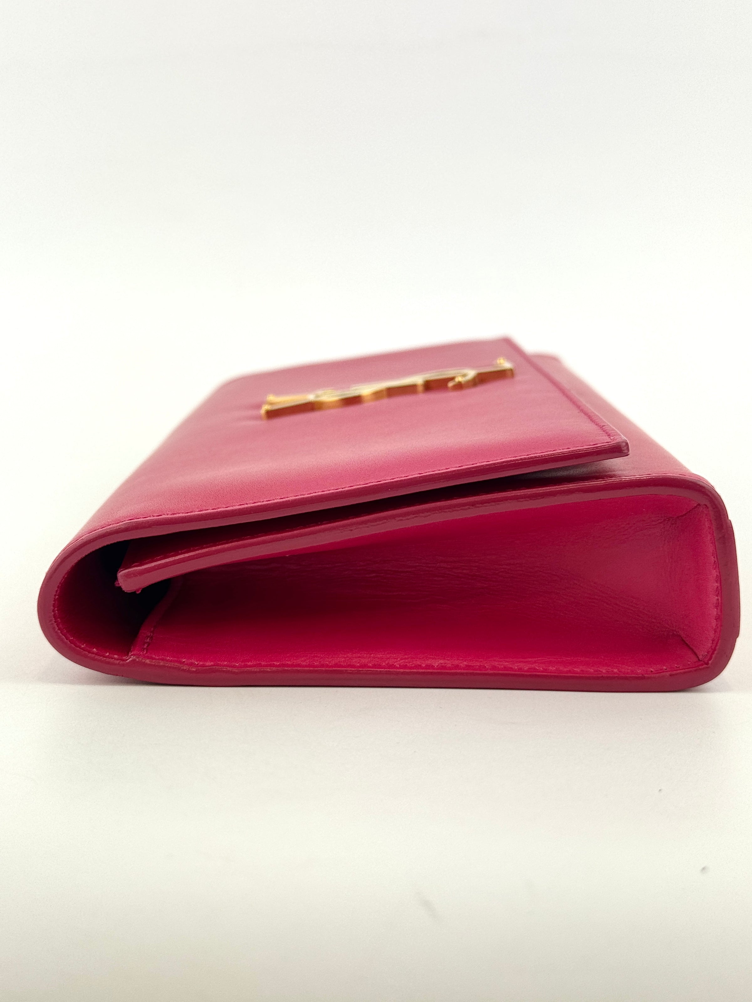 326079 Dark Pink Smooth Calfskin Cassandre Clutch Bag GHW