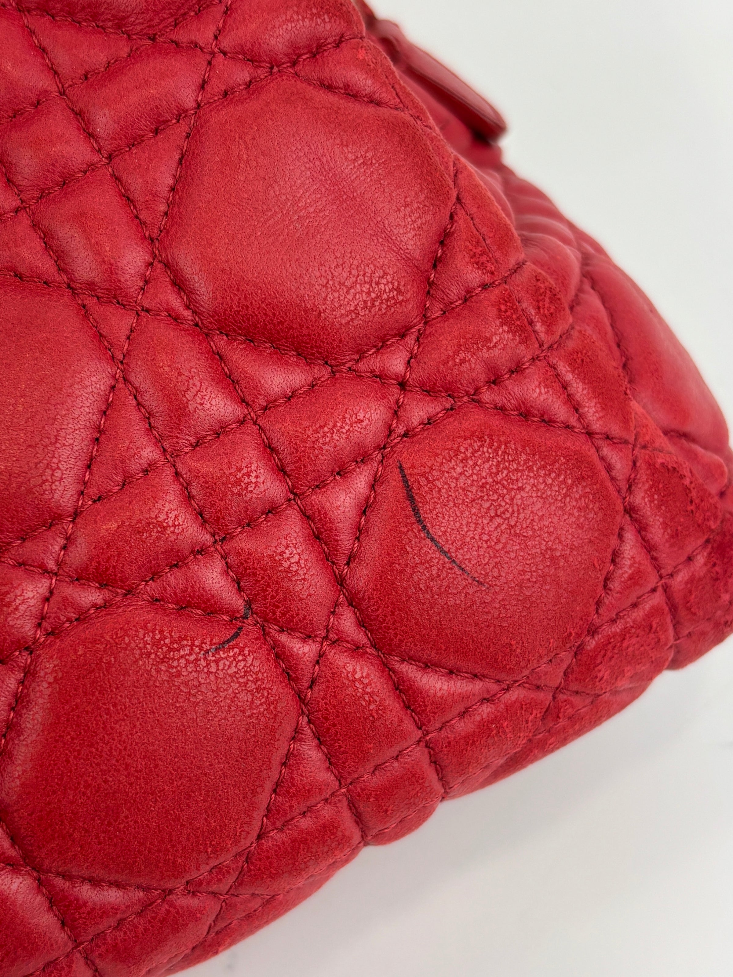 Dior Small Soft Shopping Tote Bag Red GHW